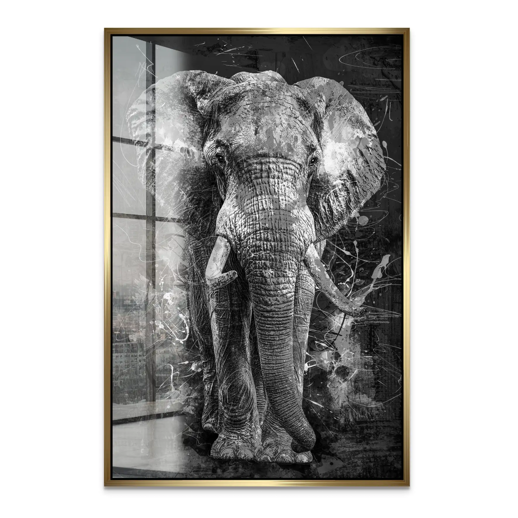 Elefant Abstrakt Acrylglas Bild INGALERIE