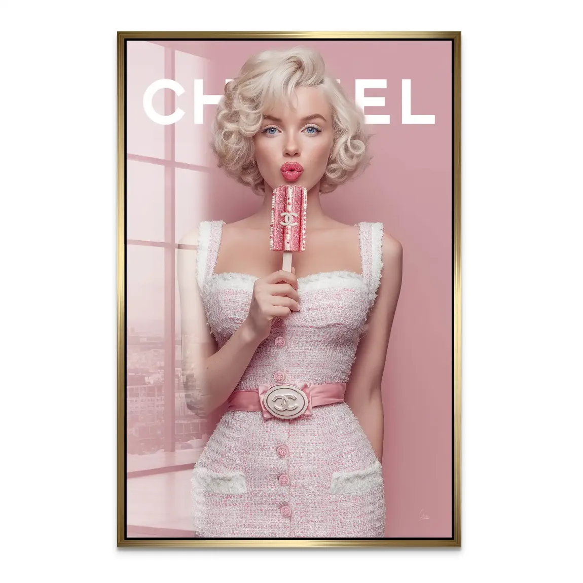 Pink Delight Marilyn Monroe Acrylglas Bild