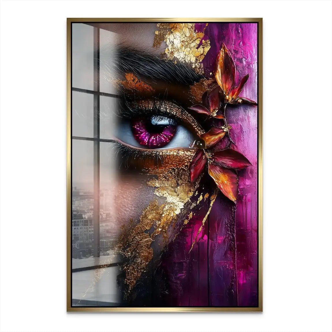 Abstrakt Flower Face Nr.3 Acrylglas Bild INGALERIE