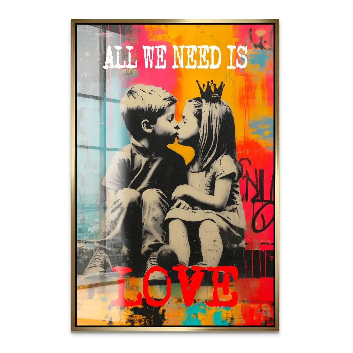 Need Love Art Acrylglasbild
