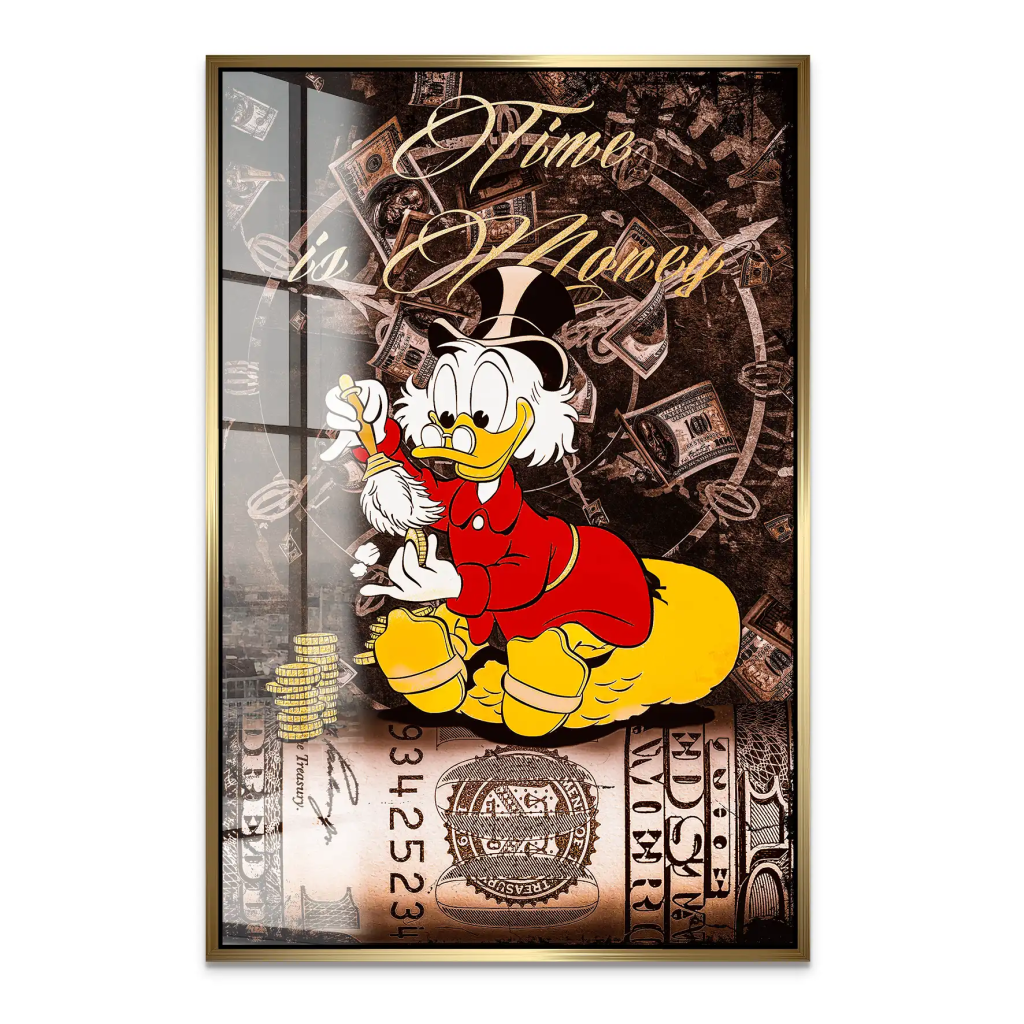 Dagobert Money Vintage Style Acrylglas Bild INGALERIE