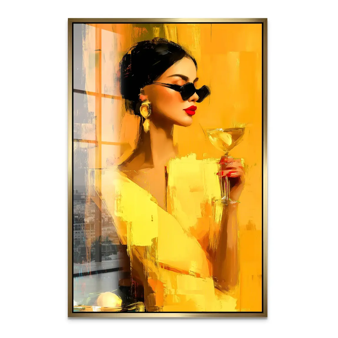 Golden Luxe Martini Acrylglas Bild INGALERIE