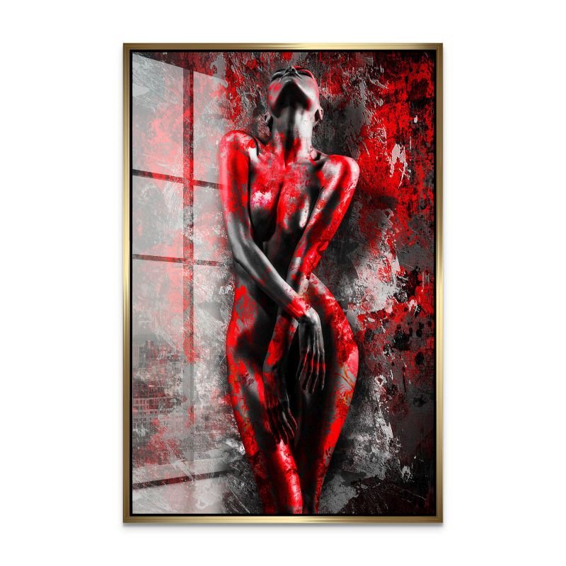 Red Woman Erotik Abstrakt Acrylglas Bild INGALERIE