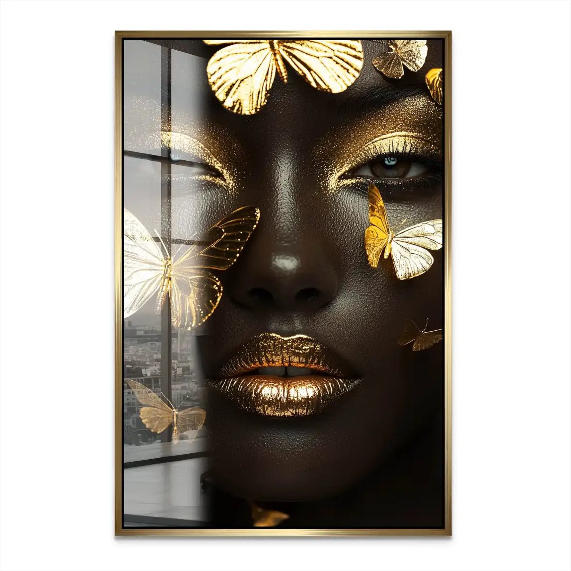 Golden Butterfly Acrylglas Bild INGALERIE