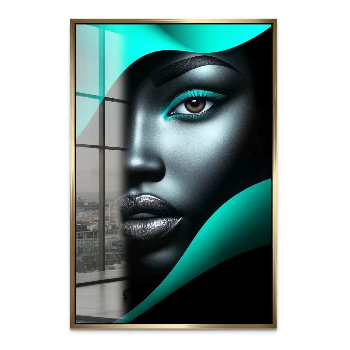 Mystique in Türkis Acrylglas Bild INGALERIE