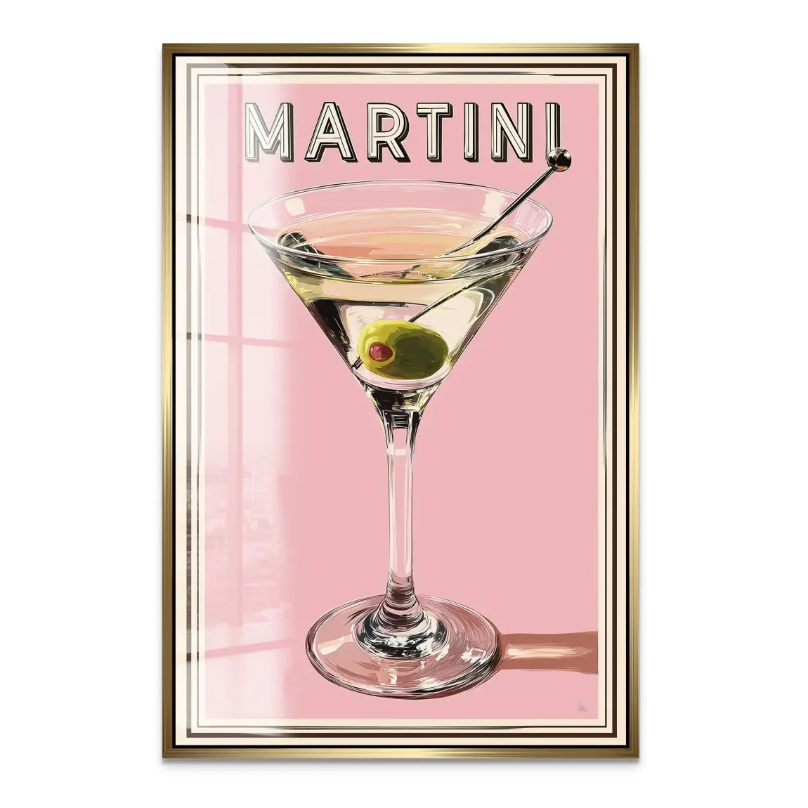 Martini Retro Art Acrylglas Bild