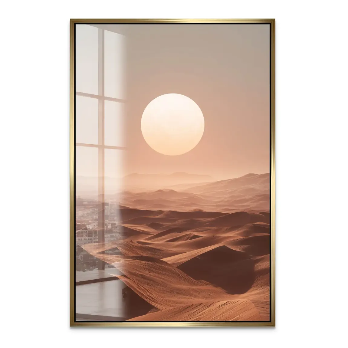 Goldene Wüste Acrylglas Bild