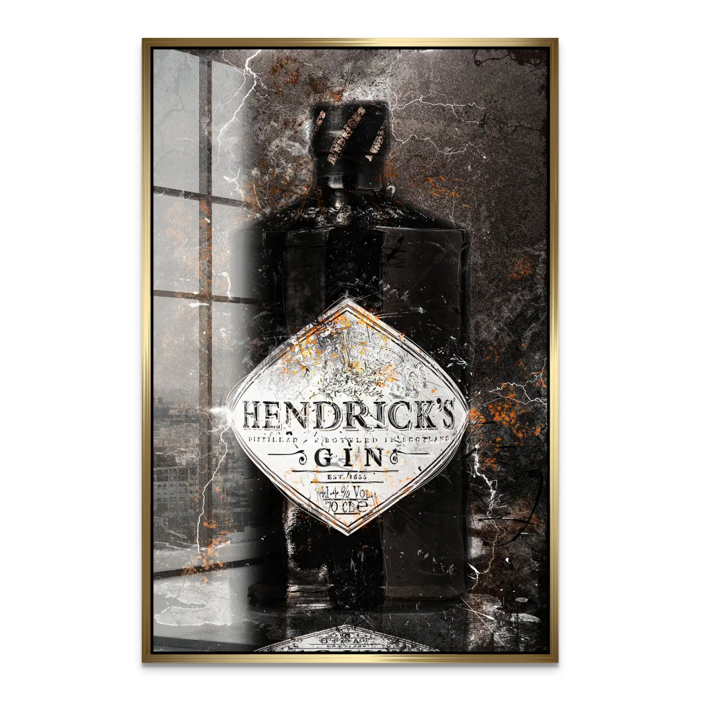 Gin Abstrakt Dark Style Acrylglas Bild INGALERIE