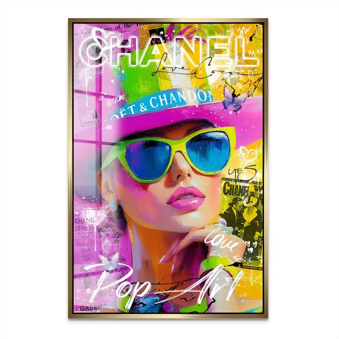 Chanel Pop Art Beauty Nr.4 Acrylglas Bild INGALERIE