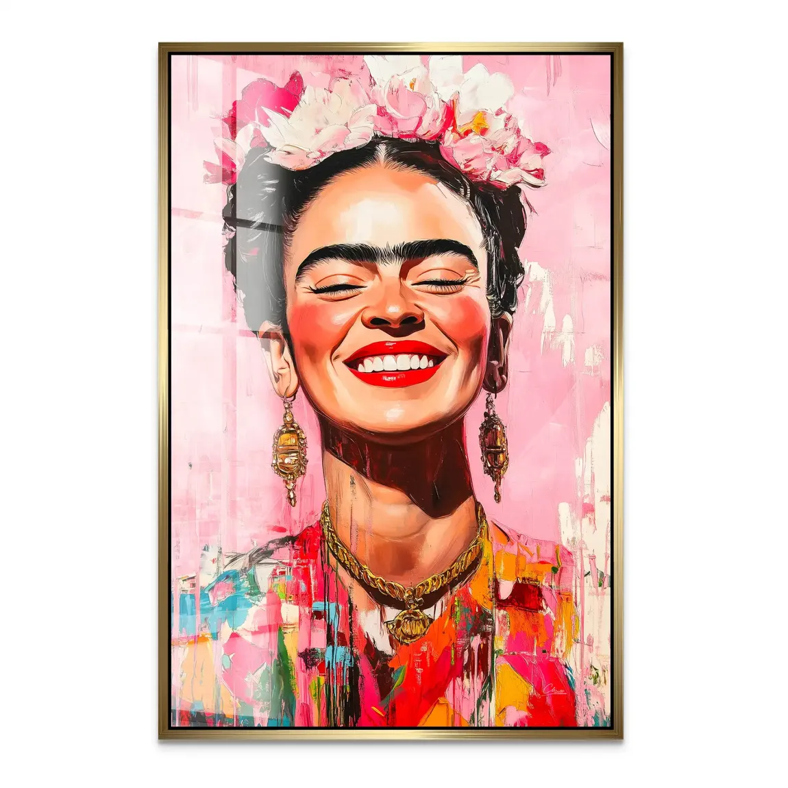 Frida Kahlo Happy Smile Acrylglas Bild