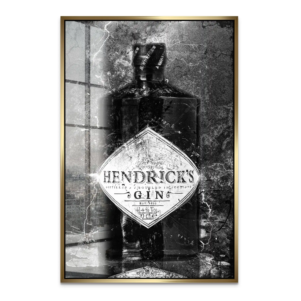 Gin Abstrakt Black Style Acrylglas Bild INGALERIE