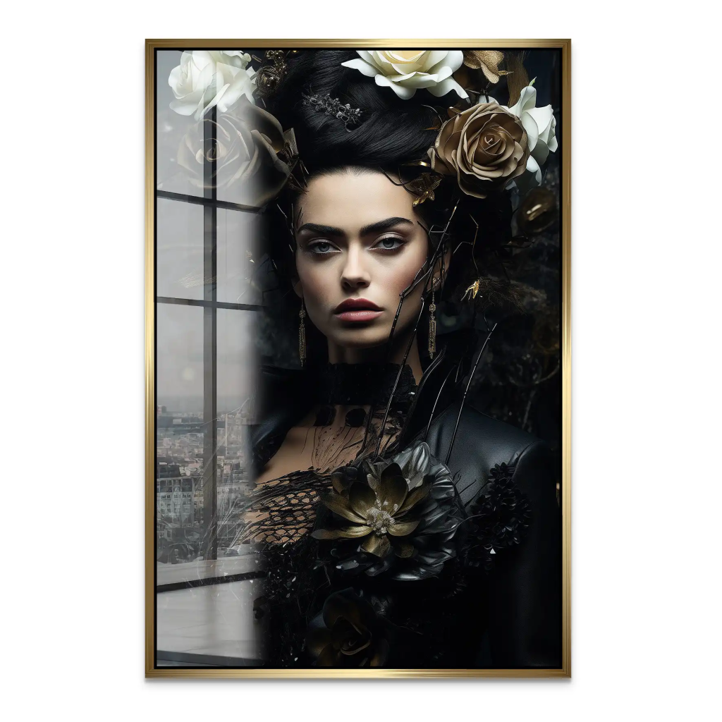 Frida Kahlo Dark Style Acrylglas Bild INGALERIE