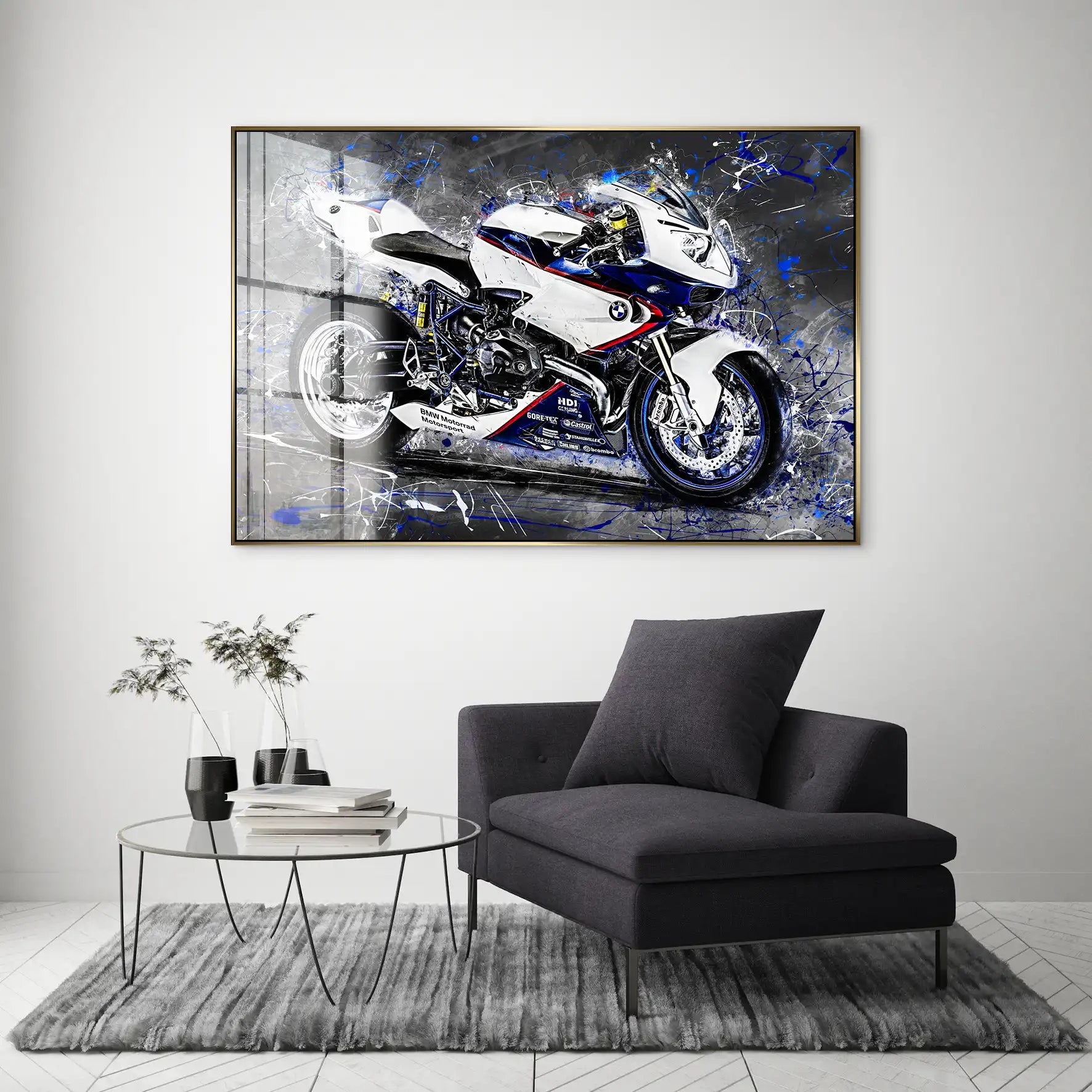 BMW HP2 Abstrakt Style Acrylglas Bild INGALERIE