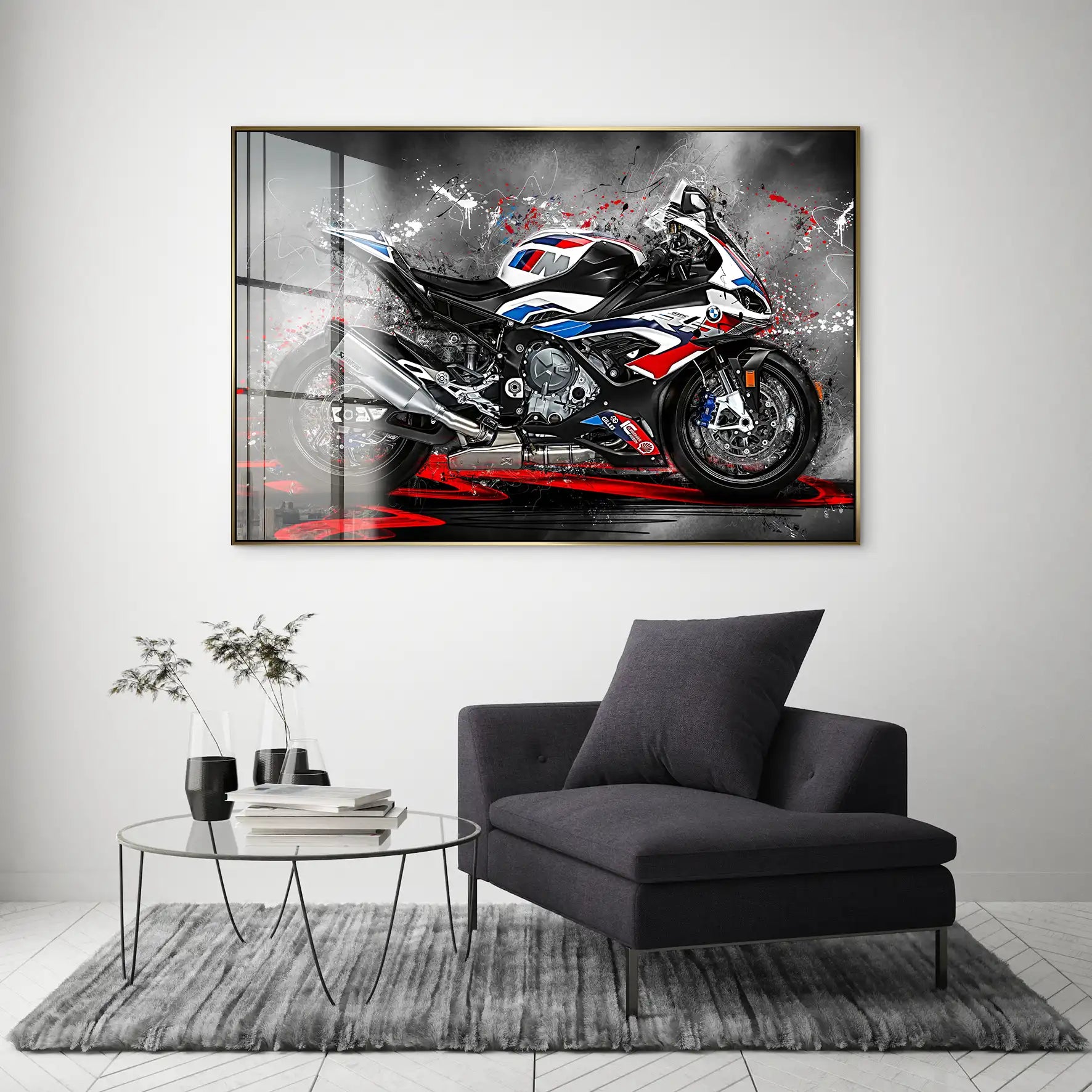 BMW M1000RR Abstrakt Acrylglas Bild INGALERIE
