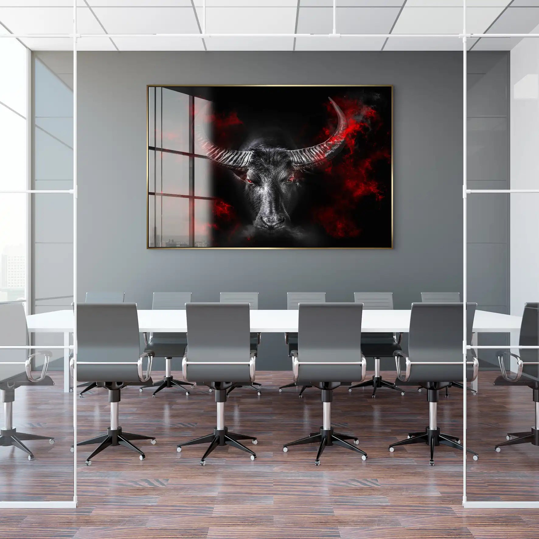 Stier Devil Style Acrylglas Bild INGALERIE