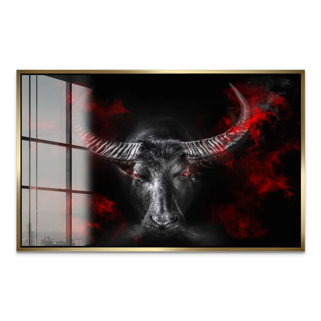Stier Devil Style Acrylglas Bild INGALERIE