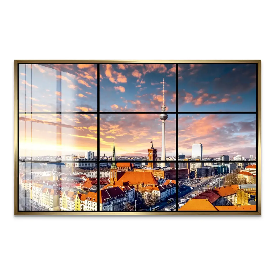 Berlin Skyline Acrylglas Bild