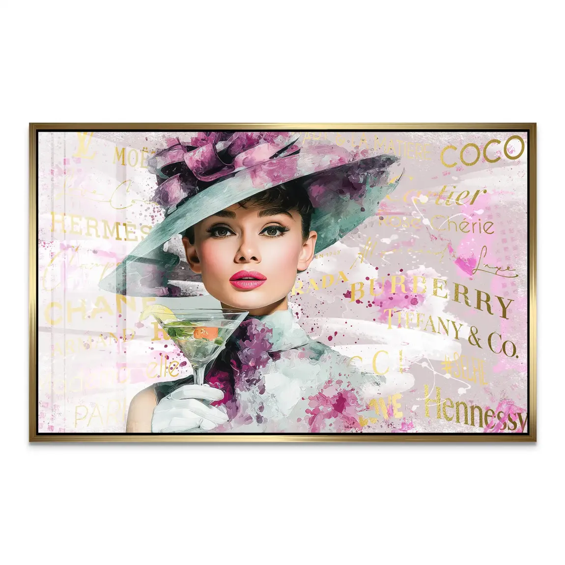 Audrey Hepburn Couture Elegance Acrylglas Bild