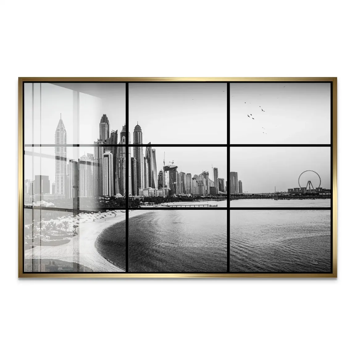Dubai Noir Horizon Acrylglas Bild