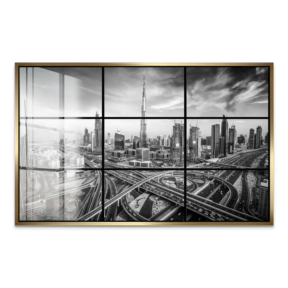 Skyline Noir Dubai Acrylglas Bild