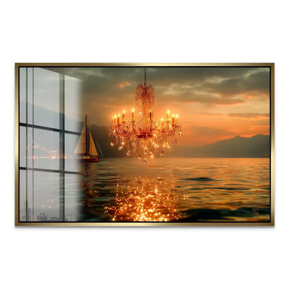 Abendlichter Acrylglas Bild