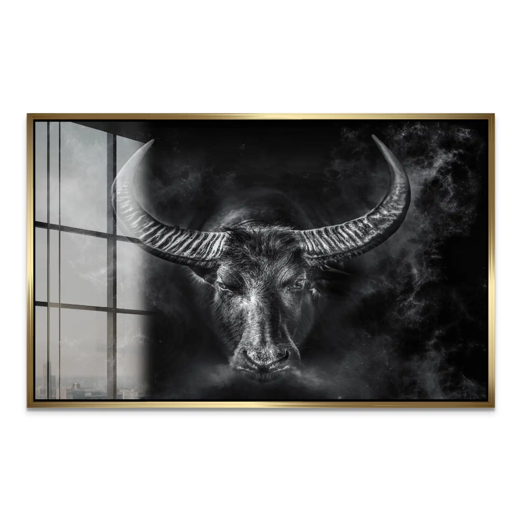 Stier Dark Style Acrylglas Bild INGALERIE