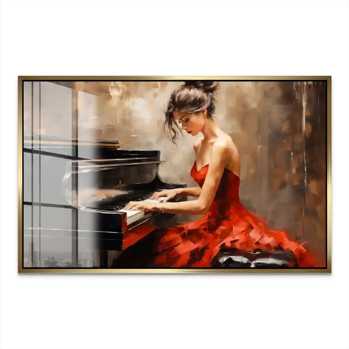 Beautyful Piano Player Acrylglas Bild INGALERIE