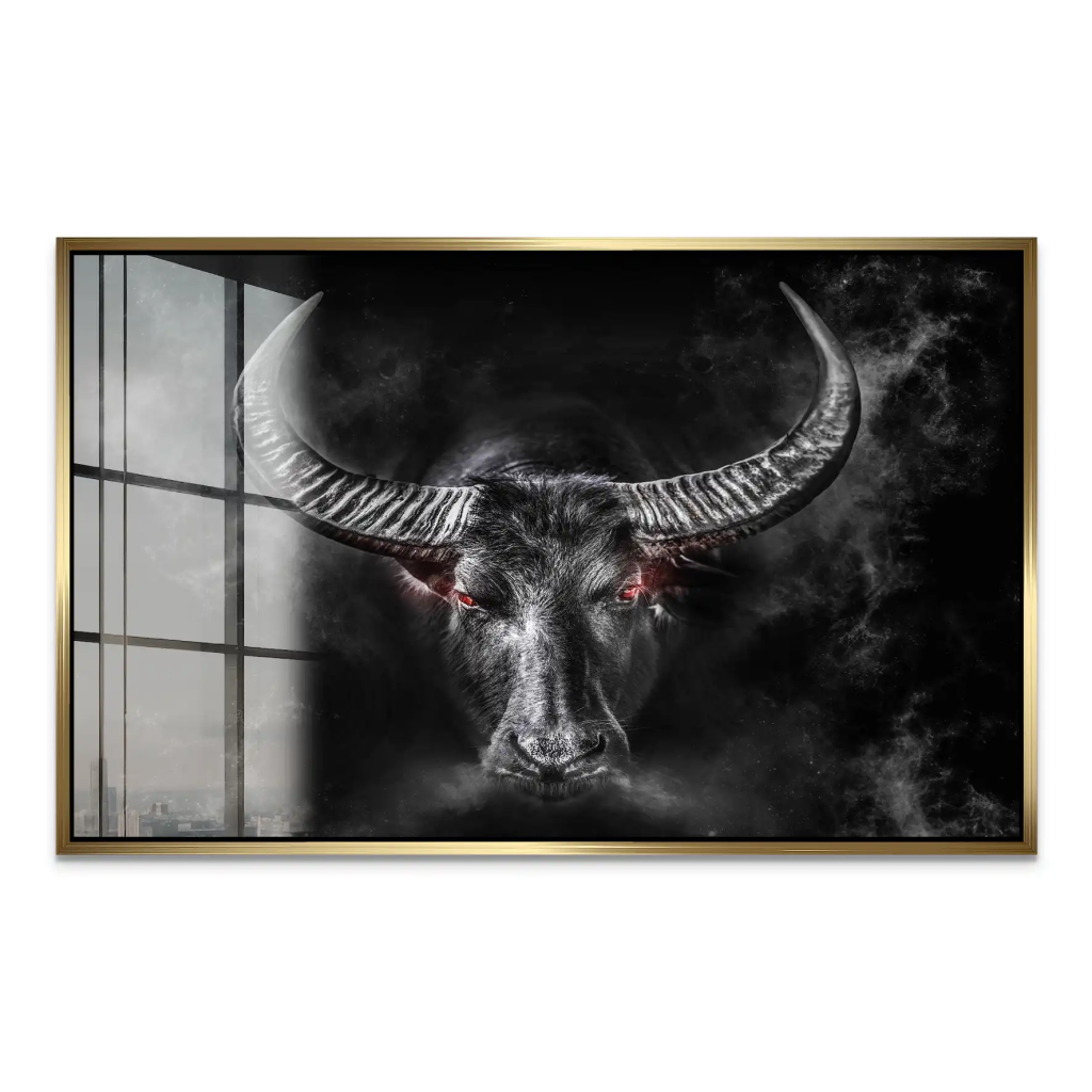Stier Black Style Acrylglas Bild INGALERIE