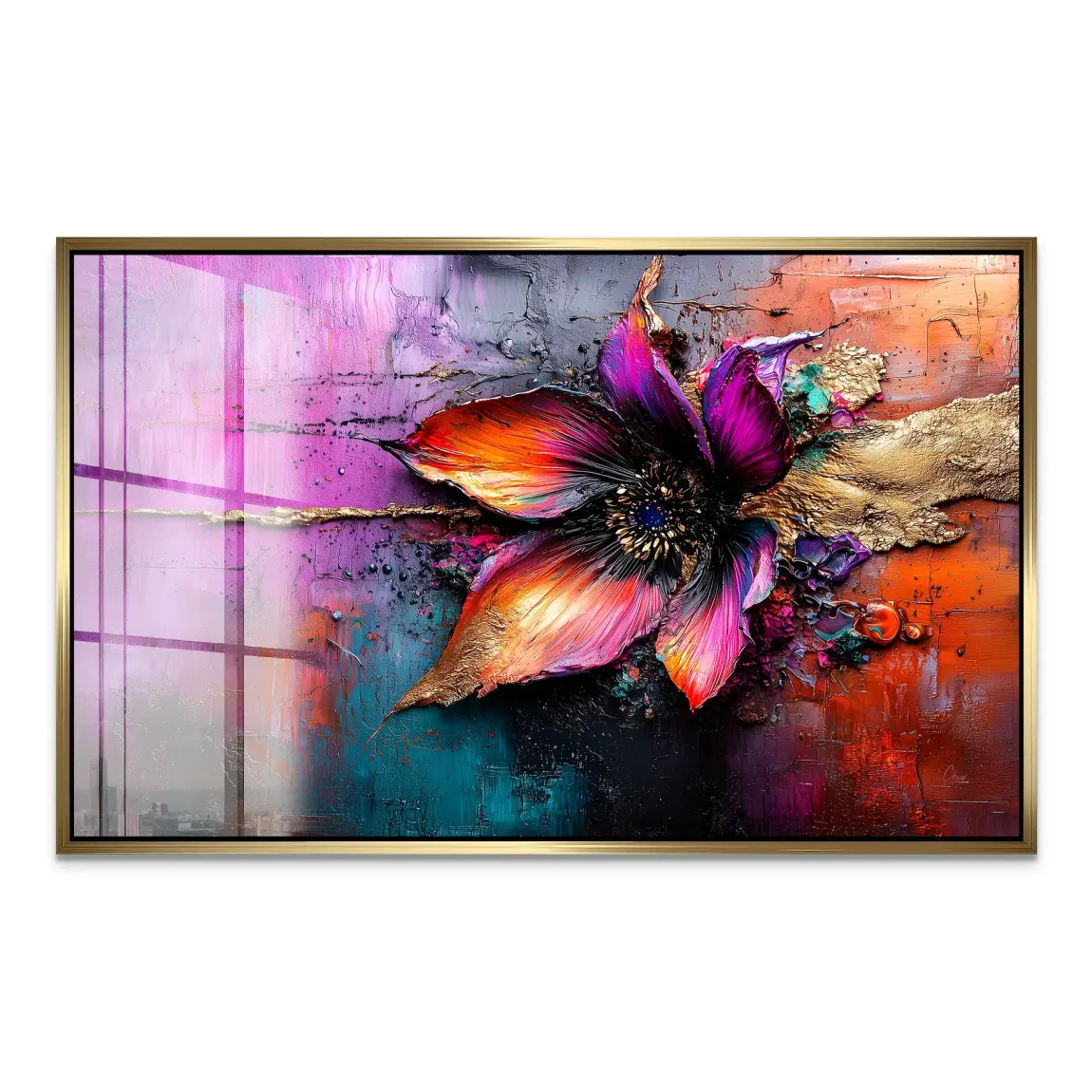 Feuerblüte der Elemente Acrylglas Bild INGALERIE