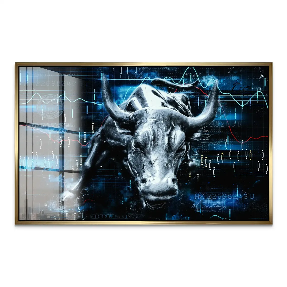 Börsenbulle Royal Acrylglasbild