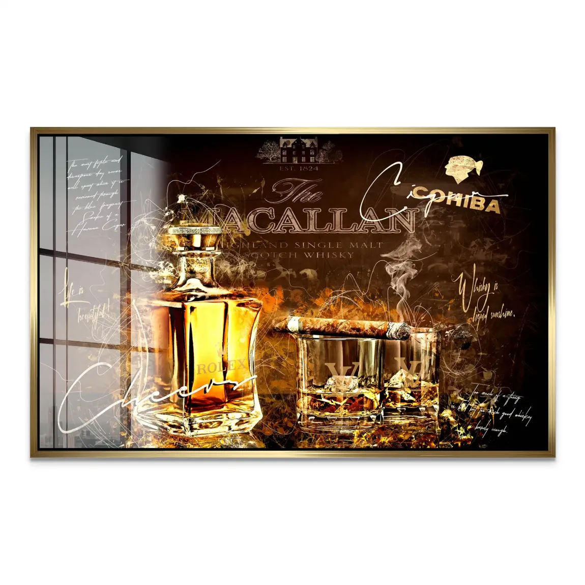 Whisky Lounge Art Acrylglas Bild INGALERIE