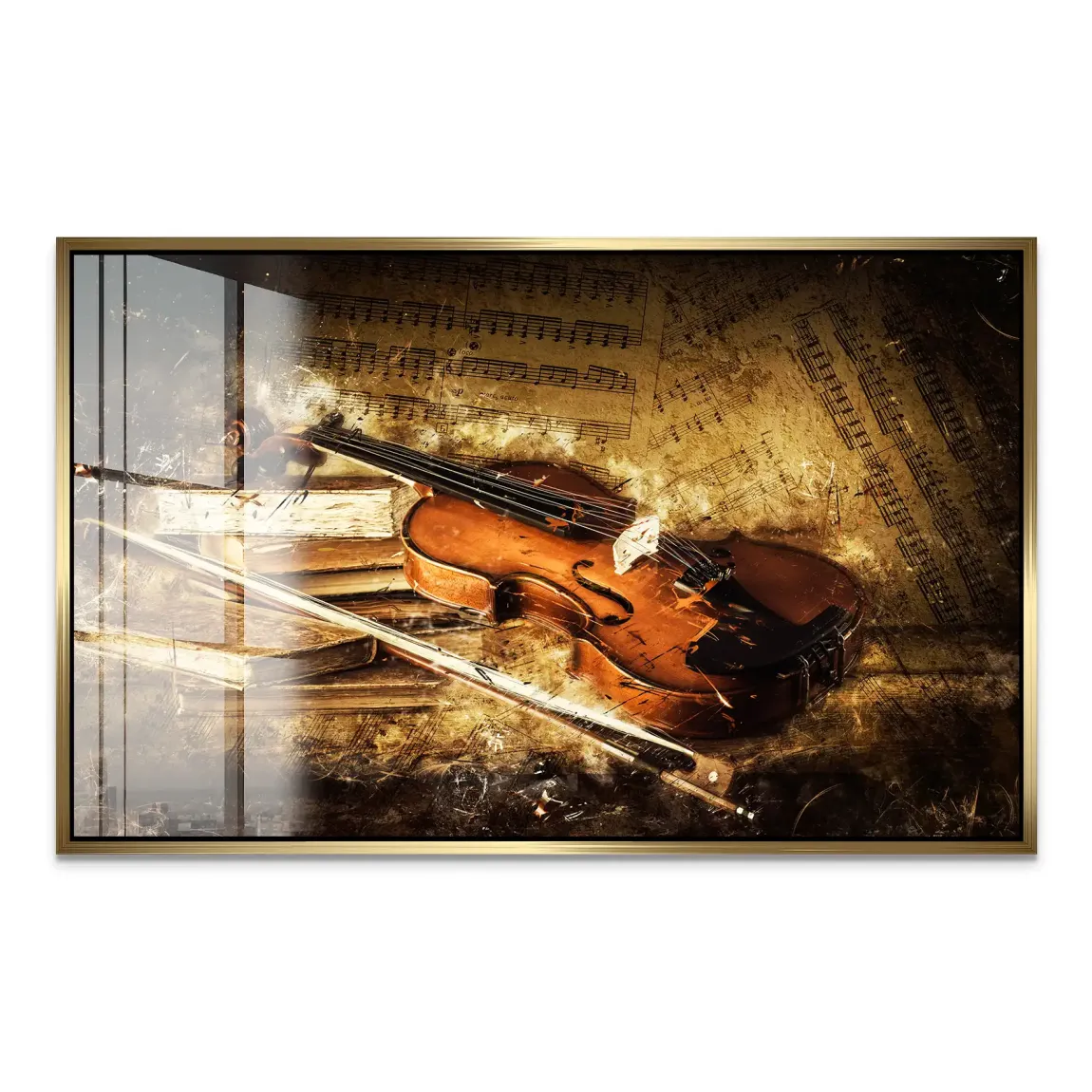 Golden Strings Melodie Acrylglas Bild