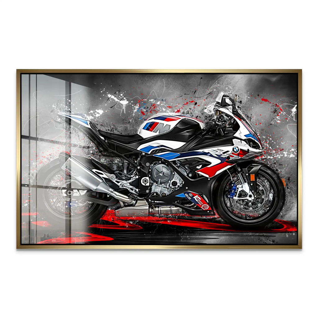 BMW M1000RR Abstrakt Acrylglas Bild INGALERIE