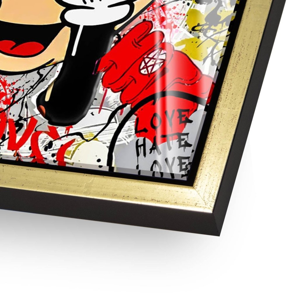 Bad Micky Maus Graffiti Art Acrylglas Bild INGALERIE