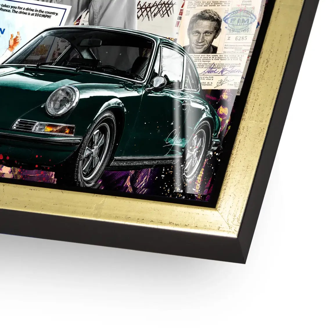 Steve McQueen Retro Drive Acrylglasbild