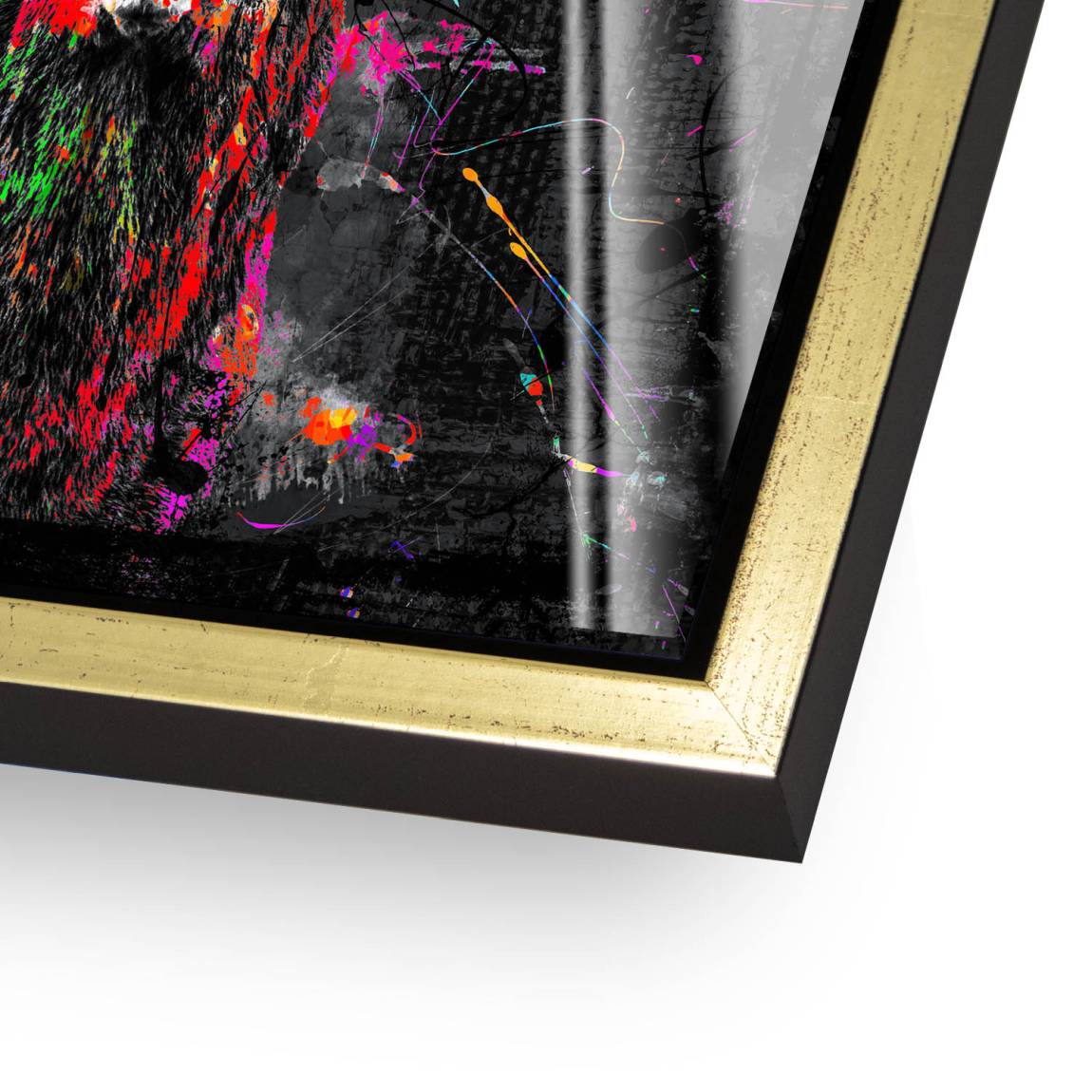 Hirsch Pop Style Acrylglasbild