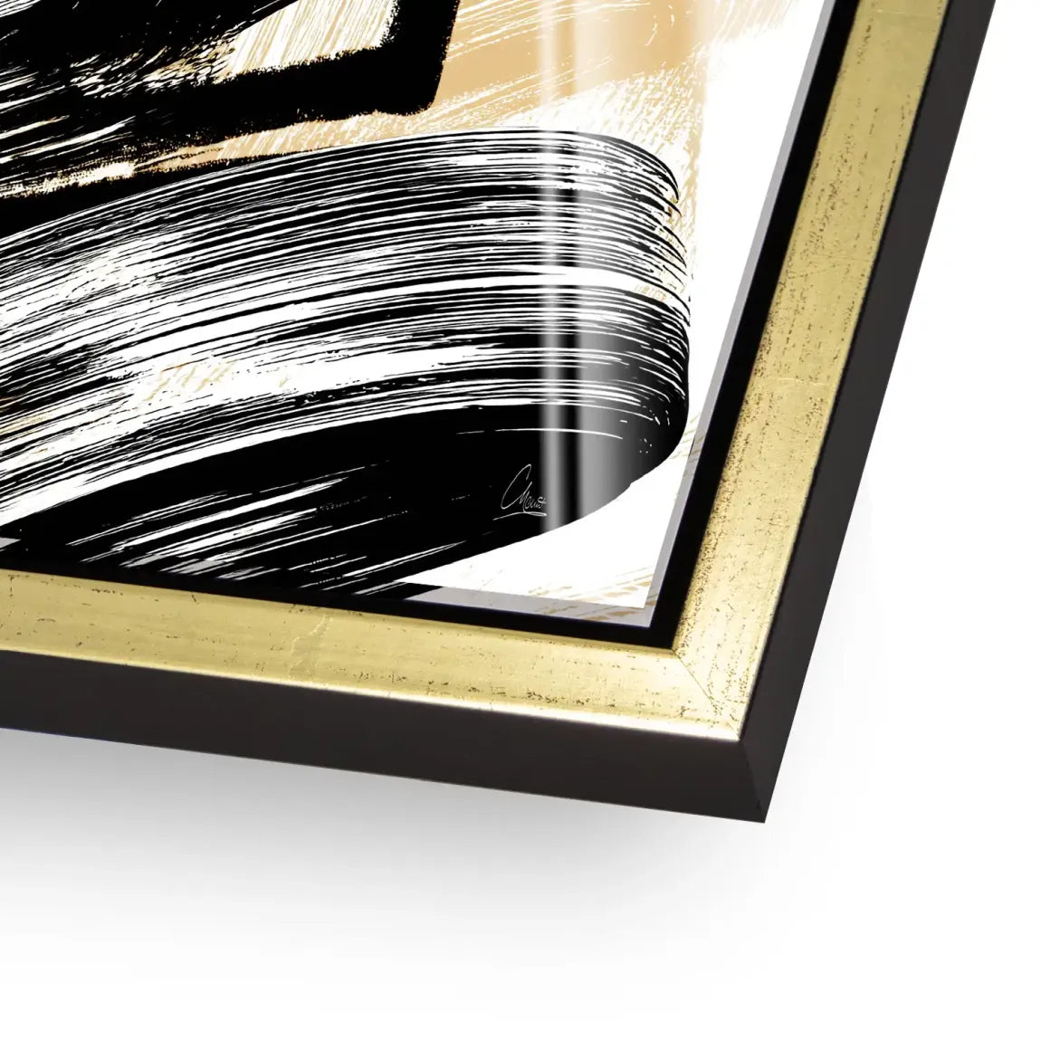 Black Motion Abstrakt Acrylglasbild