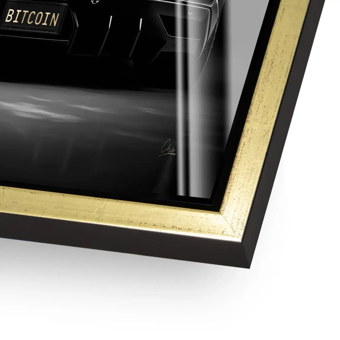 Lambo Bitcoin Acrylglasbild
