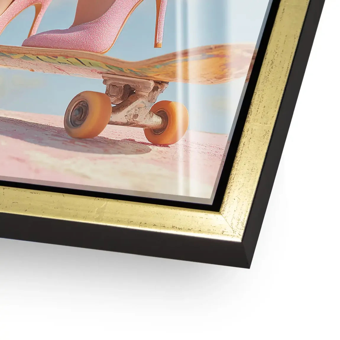 Pink Skate Acrylglasbild