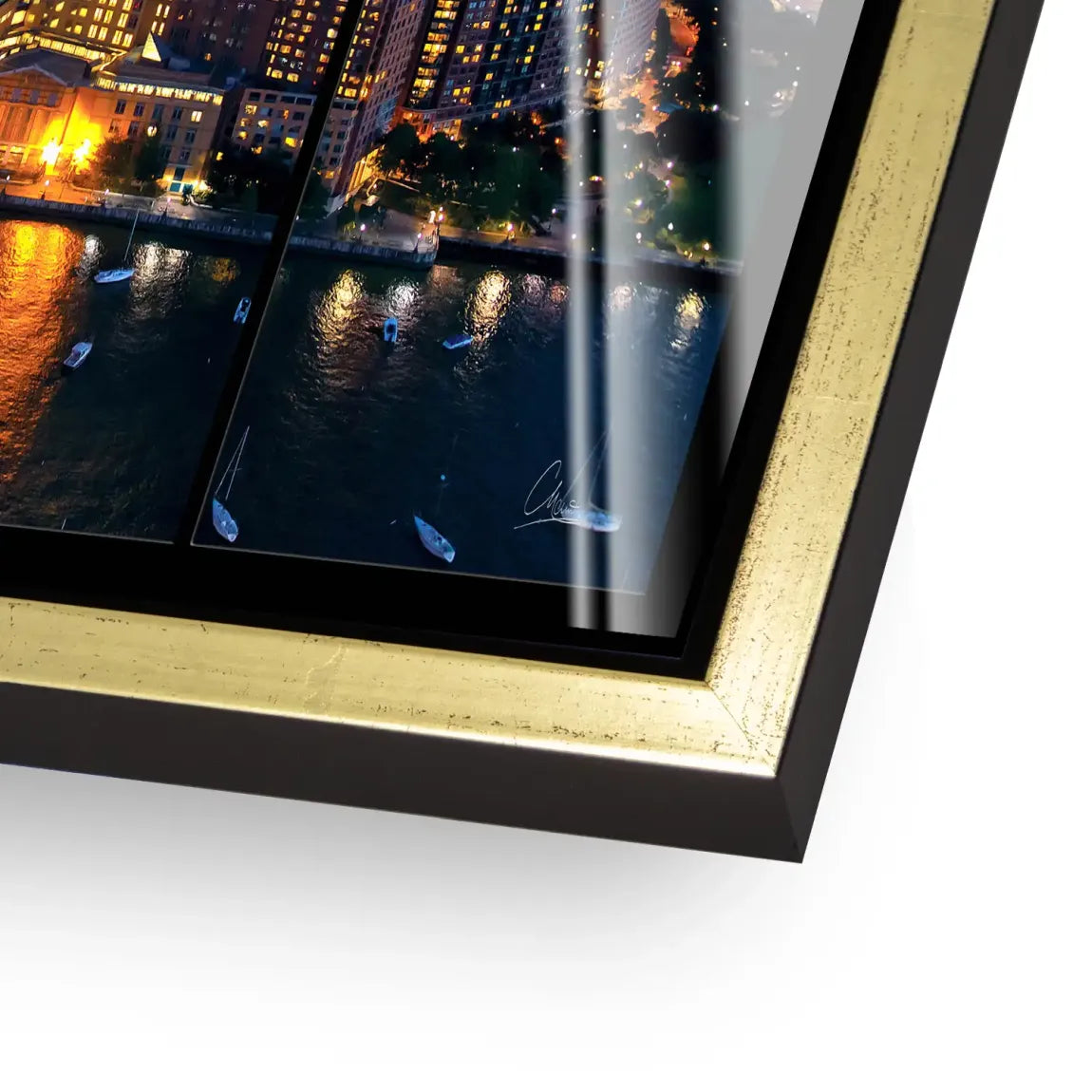 Skyline Lights New York Acrylglasbild