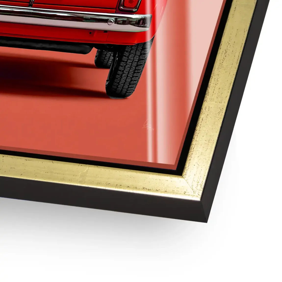 Fiat 500 Rosso Acrylglasbild