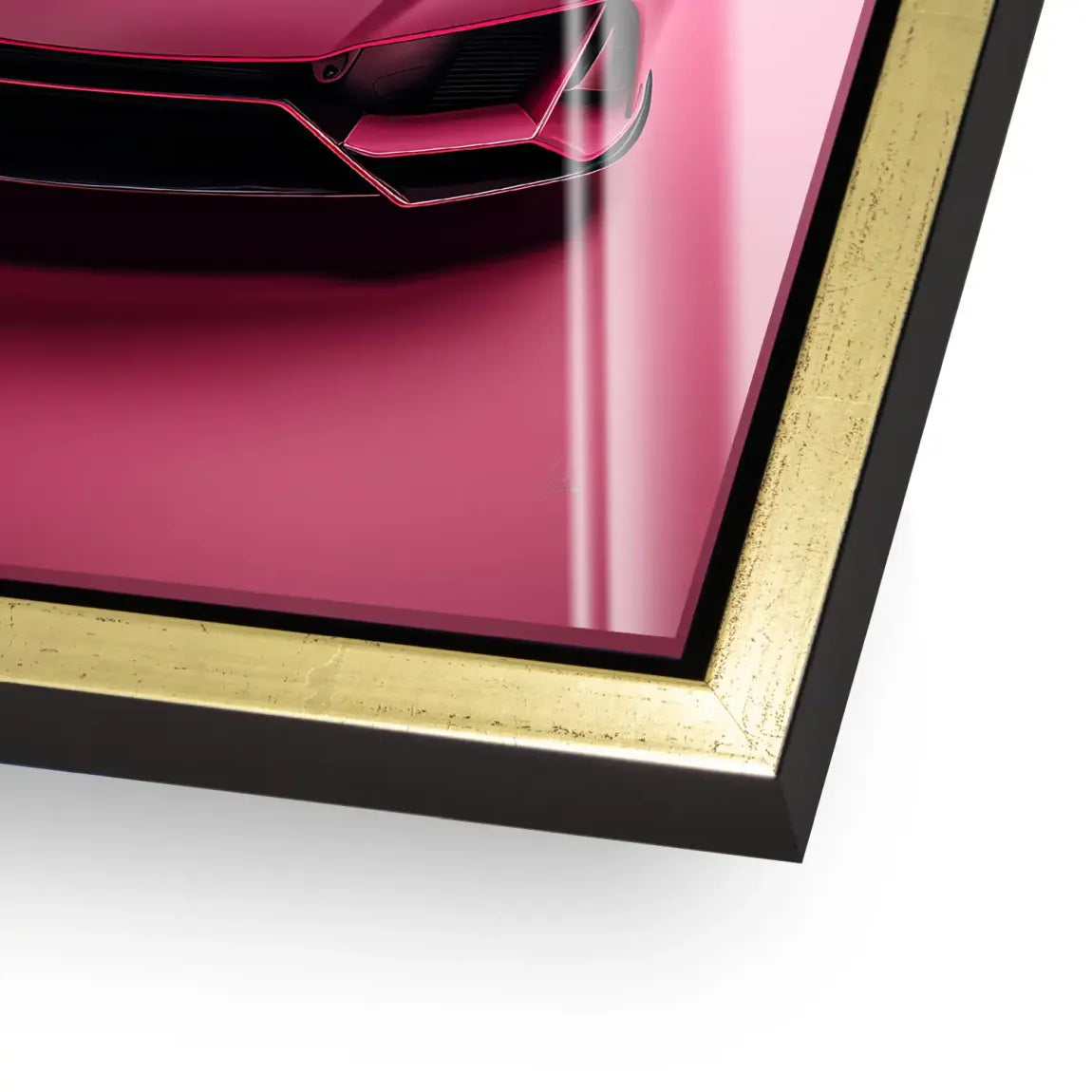 Pink Speed Lambo Acrylglasbild