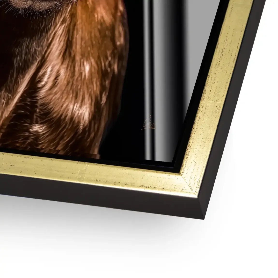 Kuh mit Strohhut Acrylglasbild