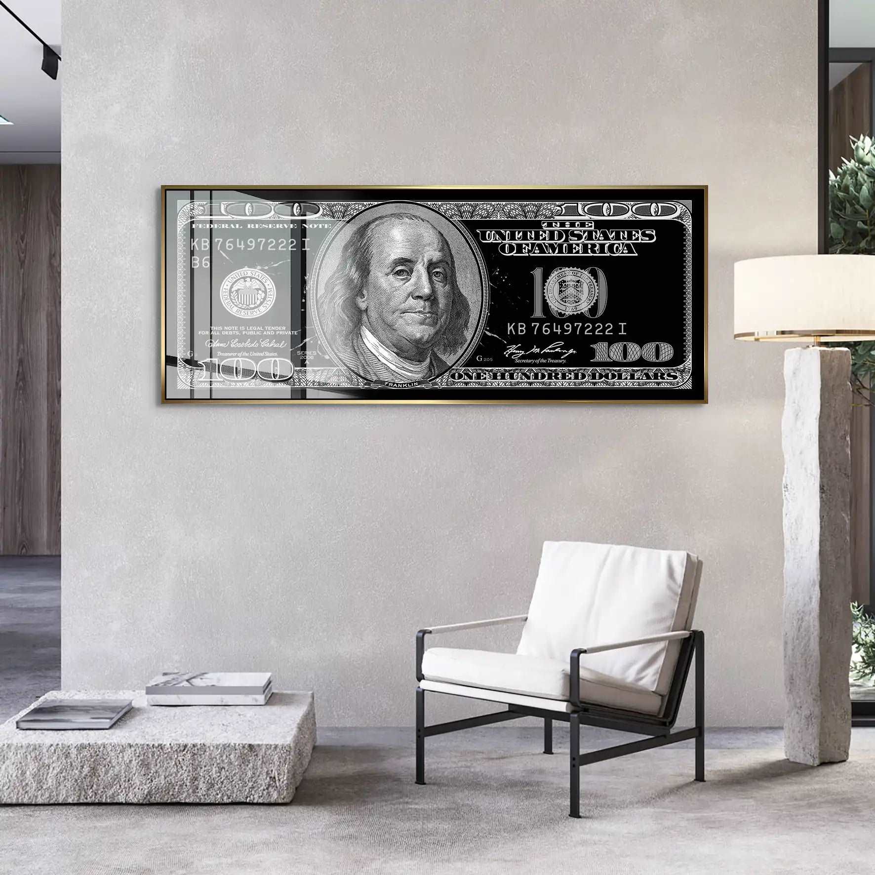 100 Dollar Acrylglas Bild INGALERIE