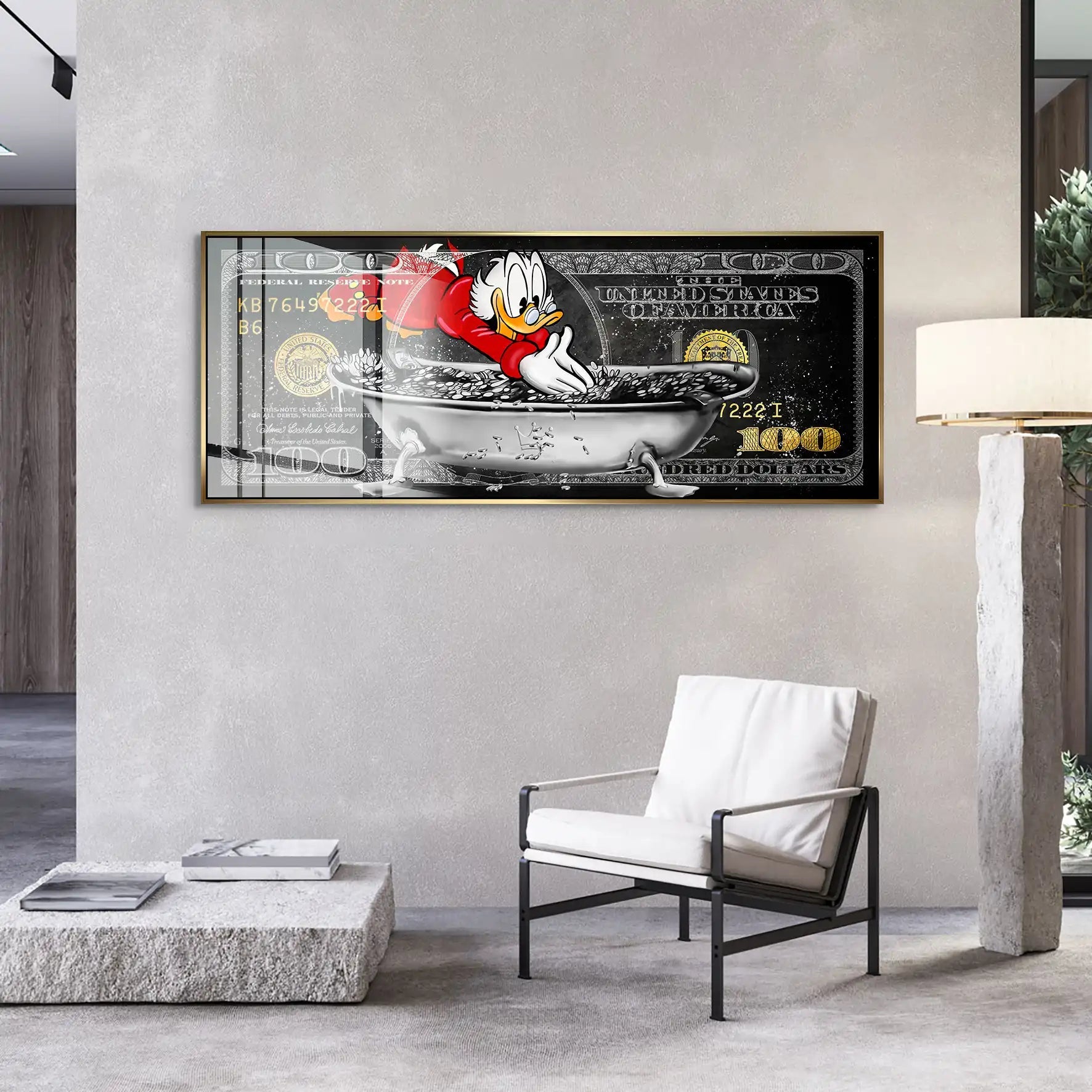 Dagobert 100 Dollar Deko StyleAcrylglas Bild INGALERIE