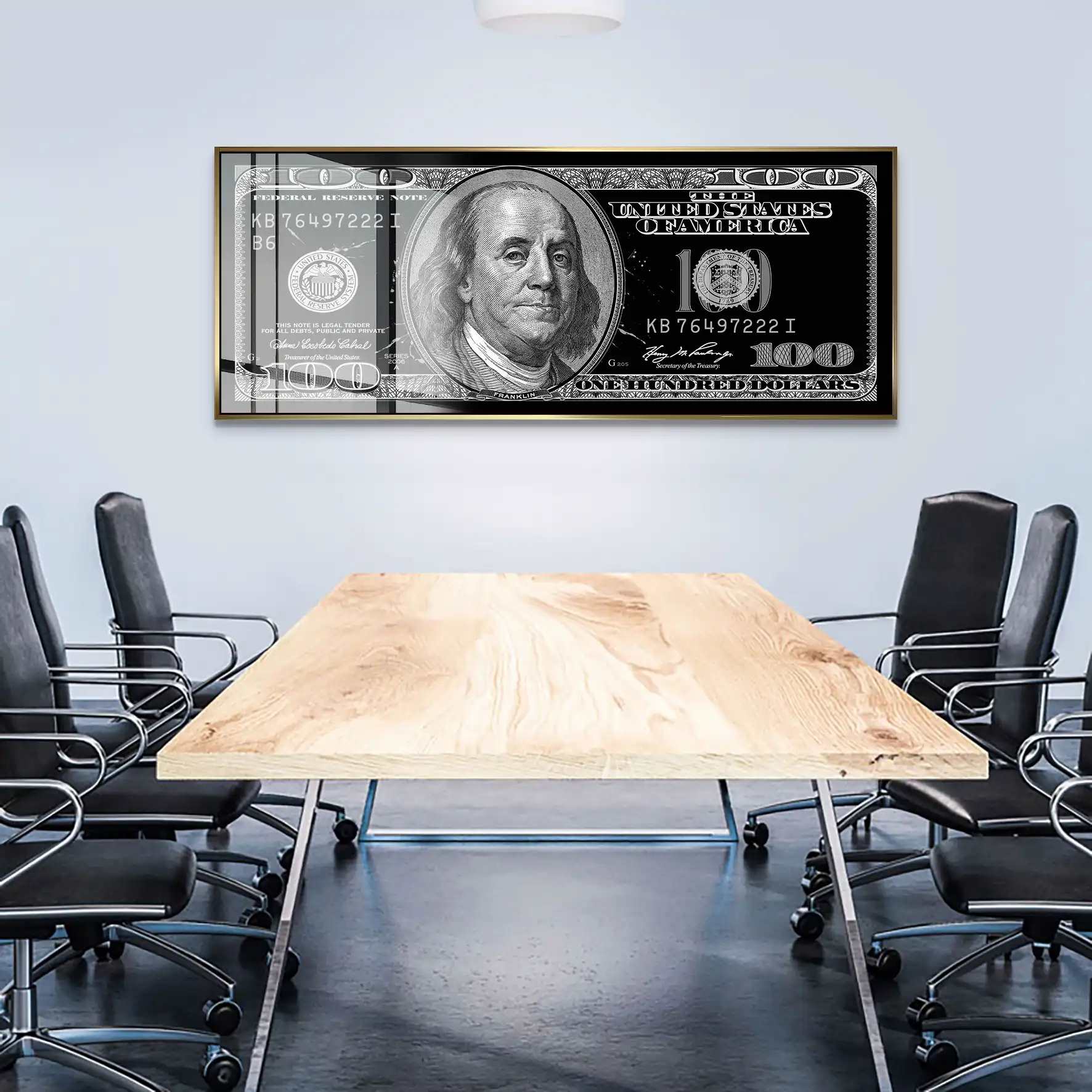 100 Dollar Acrylglas Bild INGALERIE