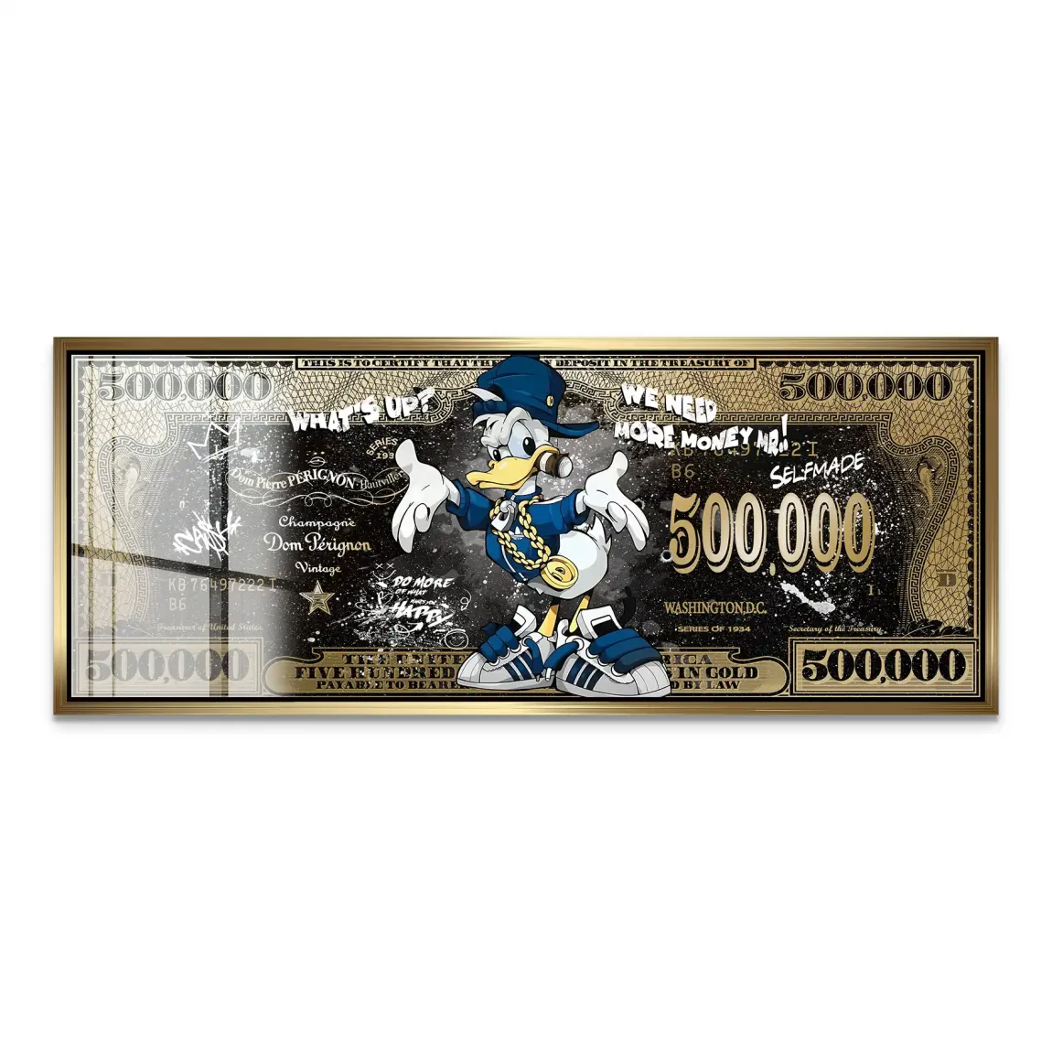 Donald Duck Whats Up Dollar Style Acrylglas Bild INGALERIE