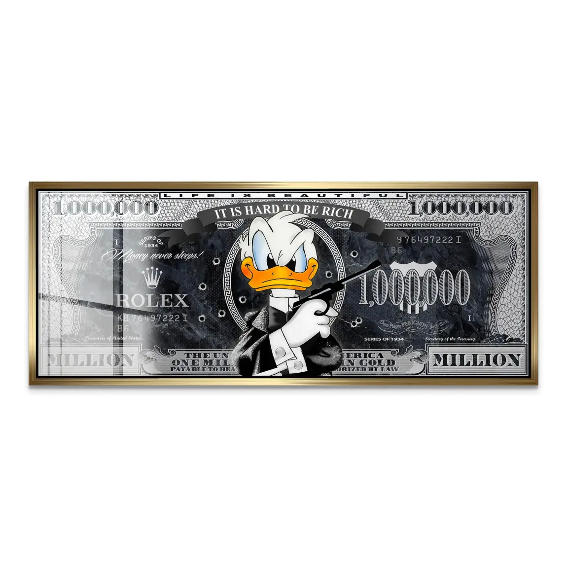 Donald Duck Bond Game Pop Art Acrylglas Bild INGALERIE
