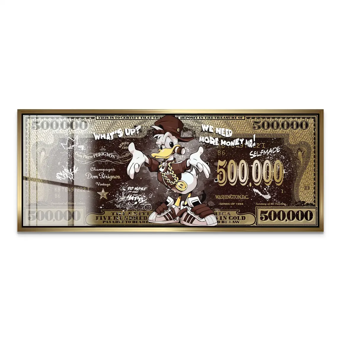 Donald Duck Whats Up Retro Dollar Acrylglas Bild INGALERIE
