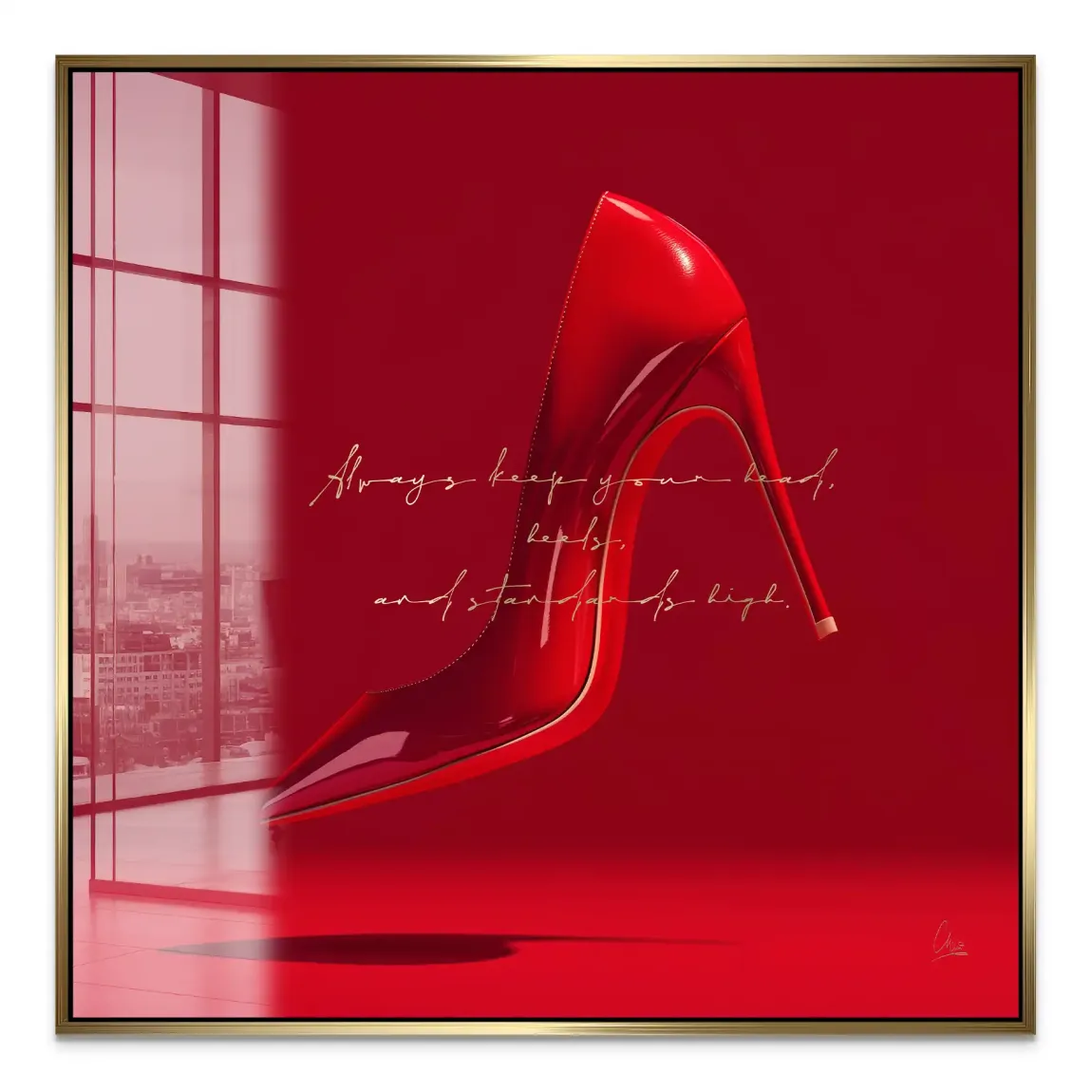 Red Heels Acrylglas Bild